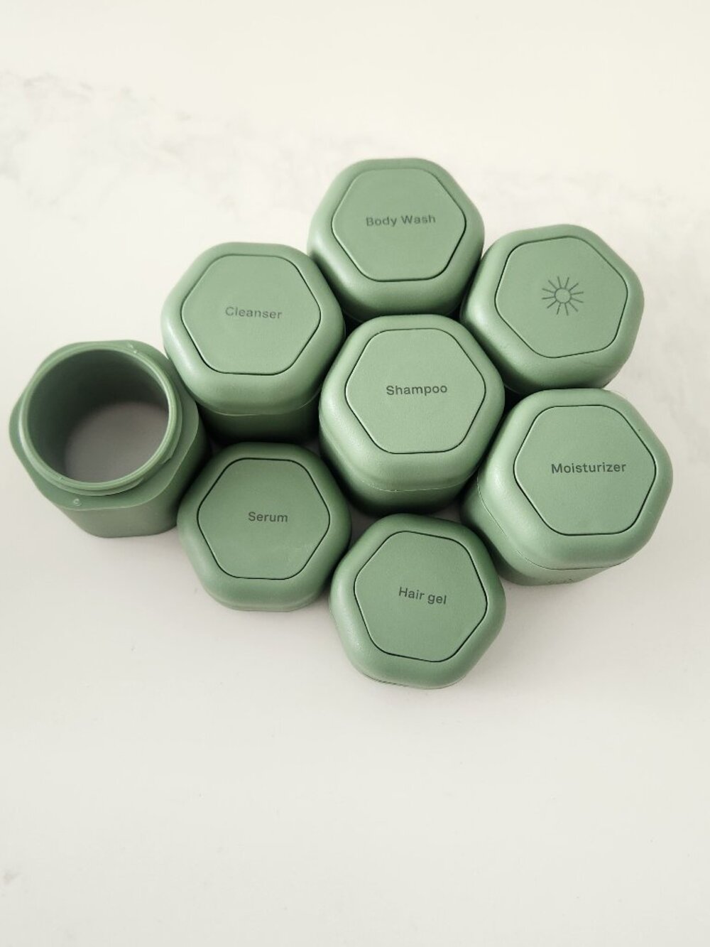 Cadence Capsules Set in Eucalyptus - 5 Medium, 2 Small, 1 Extender